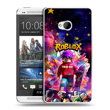Пластиковый чехол на HTC One (M7) Dual SIM с принтом Roblox Роблокс Пластиковый чехол на HTC One (M7) Dual SIM с принтом Roblox Роблокс