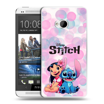 Пластиковый чехол на HTC One (M7) Dual SIM с принтом Лило и Стич Пластиковый чехол на HTC One (M7) Dual SIM с принтом Лило и Стич