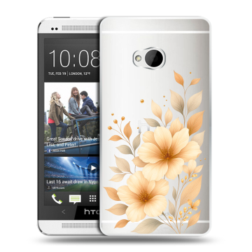 Пластиковый чехол на HTC One (M7) Dual SIM с принтом для девушки