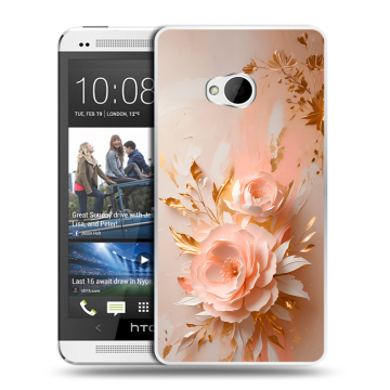 Пластиковый чехол на HTC One (M7) Dual SIM с принтом женский