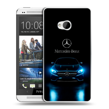 Пластиковый чехол на HTC One (M7) Dual SIM с принтом Mercedes Мерседес