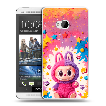 Пластиковый чехол на HTC One (M7) Dual SIM с принтом Labubu Лабубу Пластиковый чехол на HTC One (M7) Dual SIM с принтом Labubu Лабубу