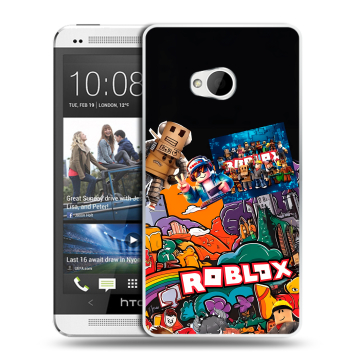 Пластиковый чехол на HTC One (M7) Dual SIM с принтом Roblox Роблокс Пластиковый чехол на HTC One (M7) Dual SIM с принтом Roblox Роблокс