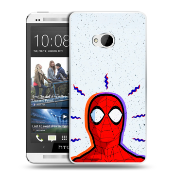 Пластиковый чехол на HTC One (M7) Dual SIM с принтом Spiderman Человек паук