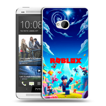 Пластиковый чехол на HTC One (M7) Dual SIM с принтом Roblox Роблокс Пластиковый чехол на HTC One (M7) Dual SIM с принтом Roblox Роблокс