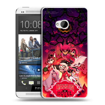 Пластиковый чехол на HTC One (M7) Dual SIM с принтом Hazbin Hotel Отель Хазбин Пластиковый чехол на HTC One (M7) Dual SIM с принтом Hazbin Hotel Отель Хазбин