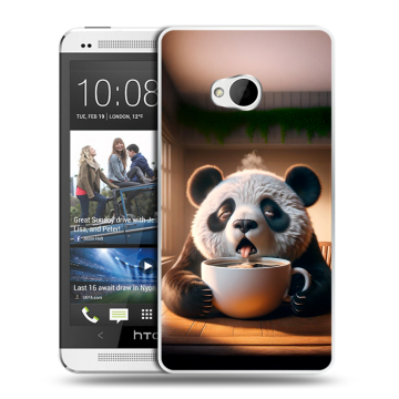 Пластиковый чехол на HTC One (M7) Dual SIM с принтом смешная панда Пластиковый чехол на HTC One (M7) Dual SIM с принтом смешная панда