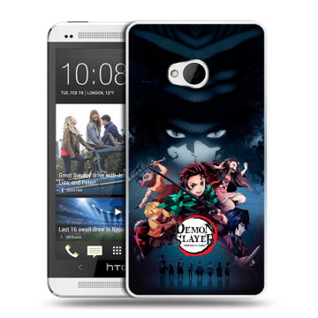 Пластиковый чехол на HTC One (M7) Dual SIM с принтом Demon Slayer Клинок рассекающий демонов Пластиковый чехол на HTC One (M7) Dual SIM с принтом Demon Slayer Клинок рассекающий демонов