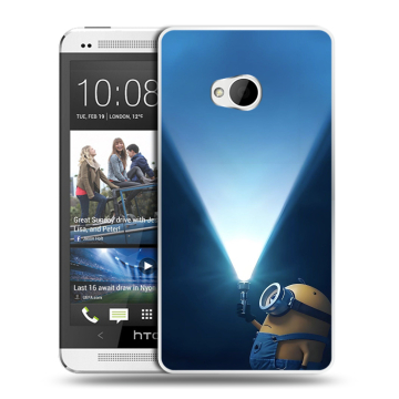 Пластиковый чехол на HTC One (M7) Dual SIM с принтом Миньоны Пластиковый чехол на HTC One (M7) Dual SIM с принтом Миньоны