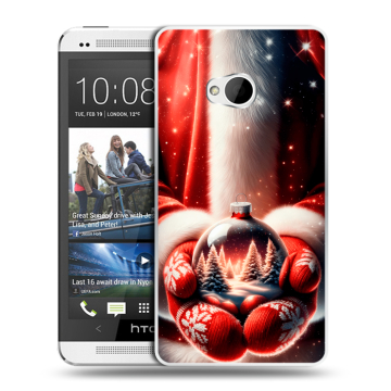 Пластиковый чехол на HTC One (M7) Dual SIM с принтом Новый год
