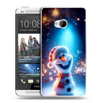 Пластиковый чехол на HTC One (M7) Dual SIM с принтом Новый год