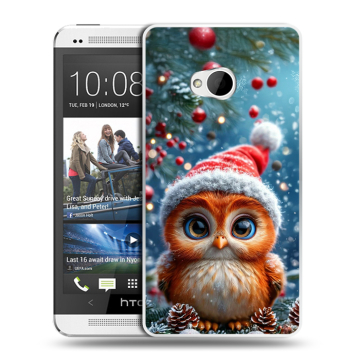 Пластиковый чехол на HTC One (M7) Dual SIM с принтом Новый год