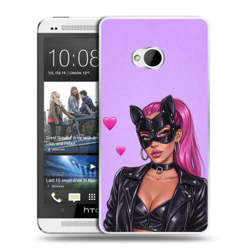 Пластиковый чехол на HTC One (M7) Dual SIM с принтом женский