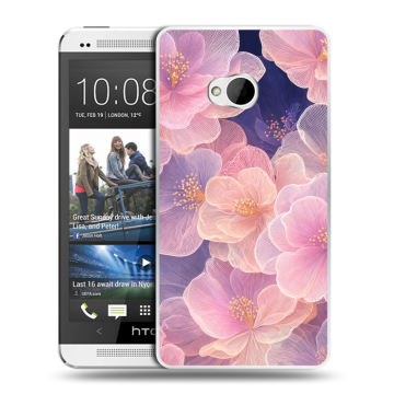 Пластиковый чехол на HTC One (M7) Dual SIM с принтом женский