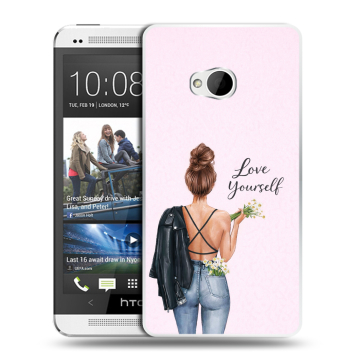 Пластиковый чехол на HTC One (M7) Dual SIM с принтом женский Пластиковый чехол на HTC One (M7) Dual SIM с принтом женский