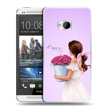 Пластиковый чехол на HTC One (M7) Dual SIM с принтом женский Пластиковый чехол на HTC One (M7) Dual SIM с принтом женский