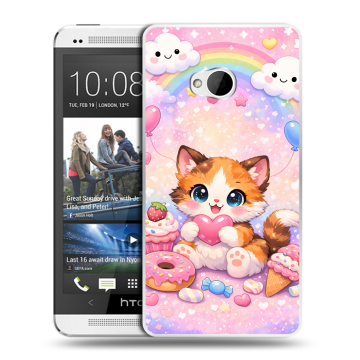Пластиковый чехол на HTC One (M7) Dual SIM с принтом для девочек Пластиковый чехол на HTC One (M7) Dual SIM с принтом для девочек