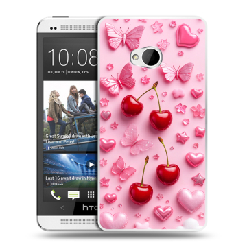 Пластиковый чехол на HTC One (M7) Dual SIM с принтом для девочек Пластиковый чехол на HTC One (M7) Dual SIM с принтом для девочек