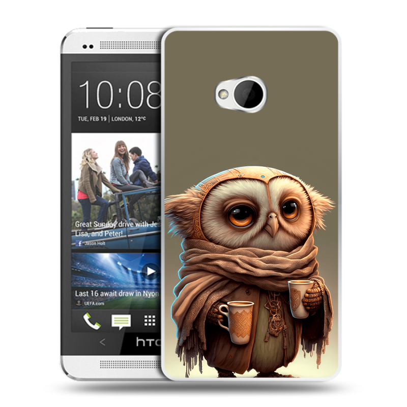 Пластиковый чехол на HTC One (M7) Dual SIM с принтом Сова Пластиковый чехол на HTC One (M7) Dual SIM с принтом Сова