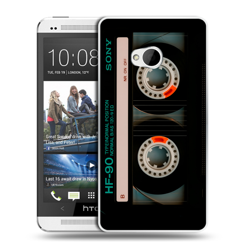 Пластиковый чехол на HTC One (M7) Dual SIM с принтом Кассета Пластиковый чехол на HTC One (M7) Dual SIM с принтом Кассета