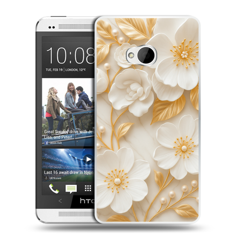 Пластиковый чехол на HTC One (M7) Dual SIM с принтом Цветы Пластиковый чехол на HTC One (M7) Dual SIM с принтом Цветы
