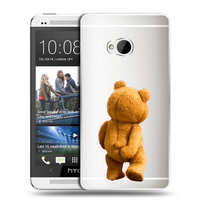 Пластиковый чехол на HTC One (M7) Dual SIM с принтом Медведь Пластиковый чехол на HTC One (M7) Dual SIM с принтом Медведь