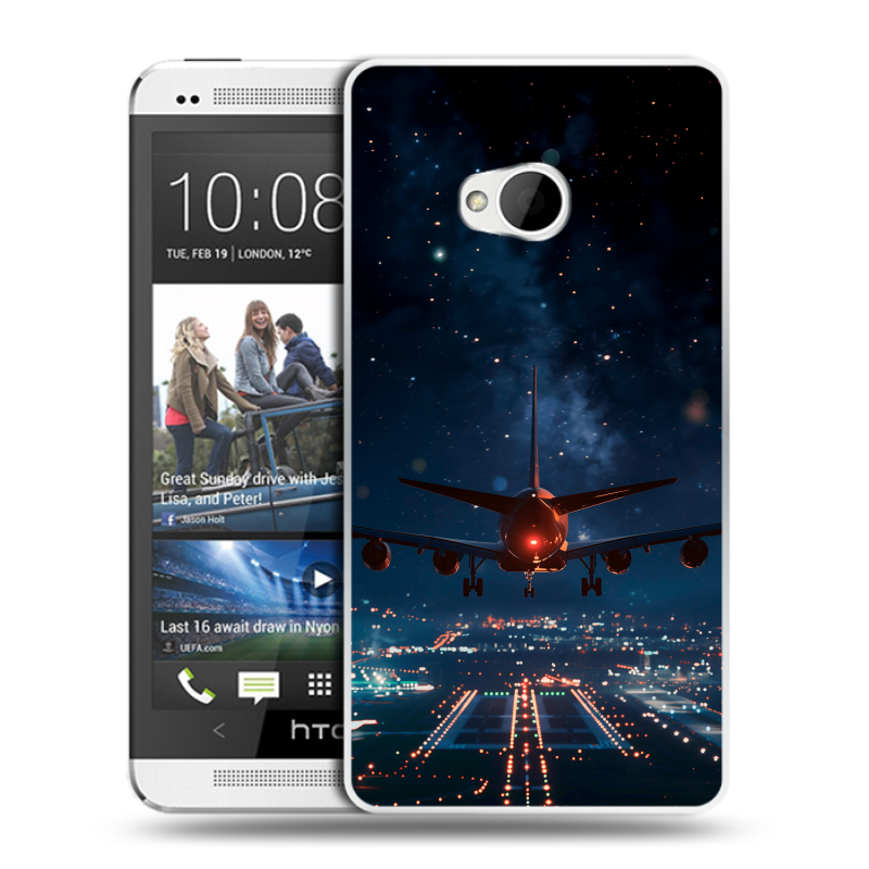 Пластиковый чехол на HTC One (M7) Dual SIM с принтом самолет Пластиковый чехол на HTC One (M7) Dual SIM с принтом самолет