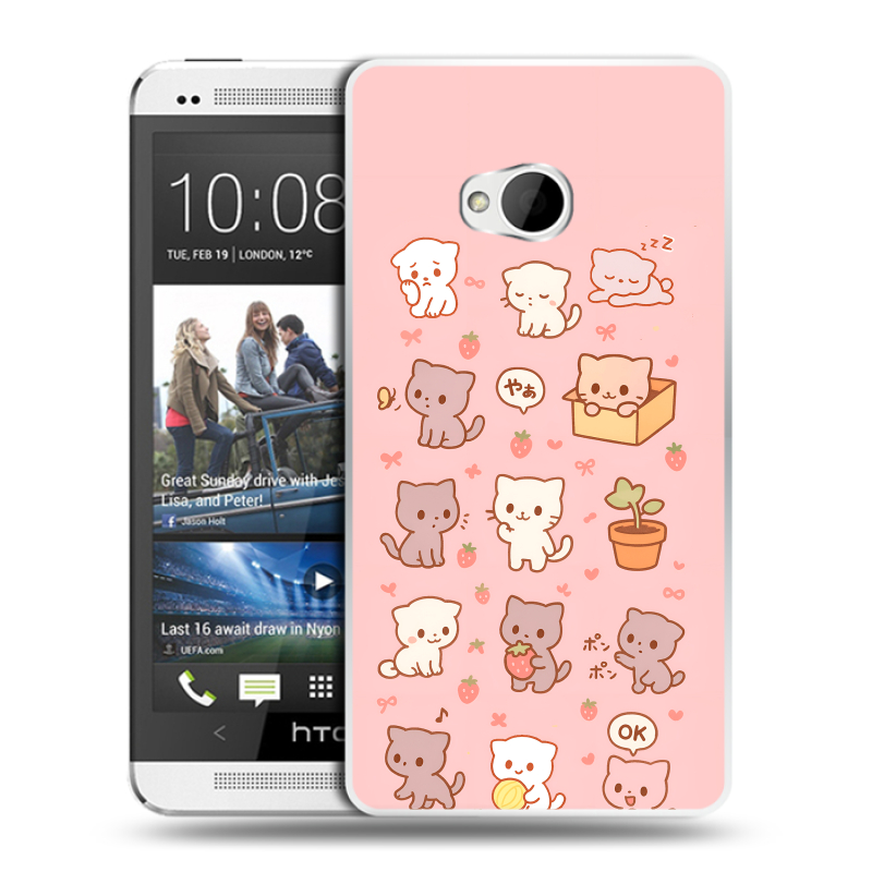 Пластиковый чехол на HTC One (M7) Dual SIM с принтом Hello Kitty Хелоу Кити Пластиковый чехол на HTC One (M7) Dual SIM с принтом Hello Kitty Хелоу Кити