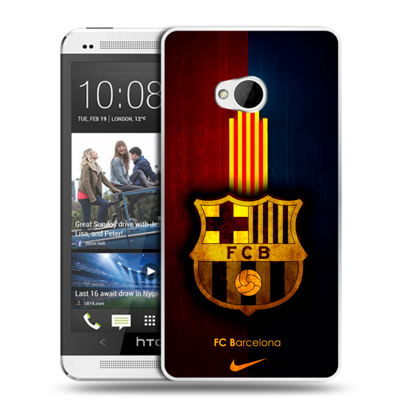 Пластиковый чехол на HTC One (M7) Dual SIM с принтом Барселона Barcelona Пластиковый чехол на HTC One (M7) Dual SIM с принтом Барселона Barcelona