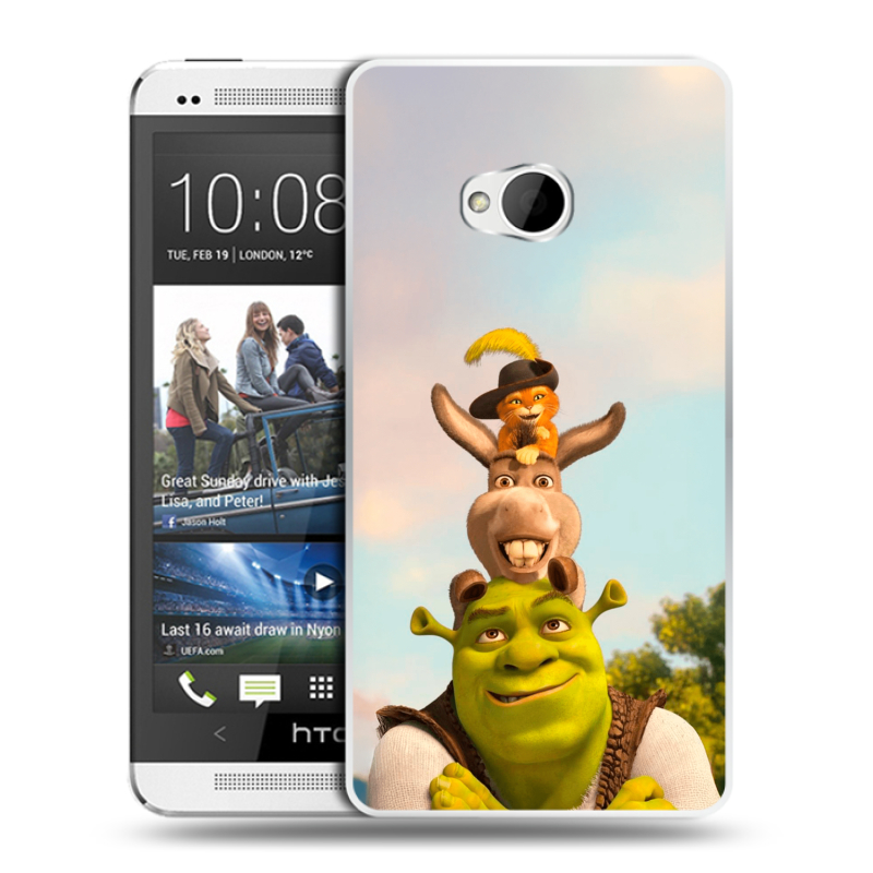 Пластиковый чехол на HTC One (M7) Dual SIM с принтом Шрек Shrek Пластиковый чехол на HTC One (M7) Dual SIM с принтом Шрек Shrek
