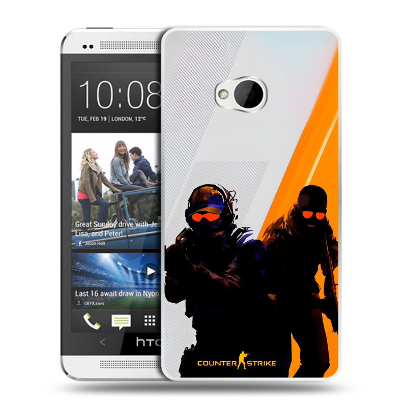 Пластиковый чехол на HTC One (M7) Dual SIM с принтом Контер страйк Counter strike Пластиковый чехол на HTC One (M7) Dual SIM с принтом Контер страйк Counter strike
