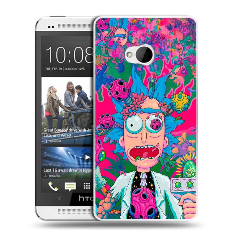 Пластиковый чехол на HTC One (M7) Dual SIM с принтом Рик и Морти Rick Morty Пластиковый чехол на HTC One (M7) Dual SIM с принтом Рик и Морти Rick Morty