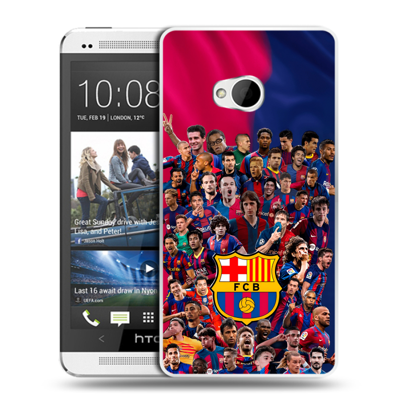 Пластиковый чехол на HTC One (M7) Dual SIM с принтом Барселона Barcelona Пластиковый чехол на HTC One (M7) Dual SIM с принтом Барселона Barcelona
