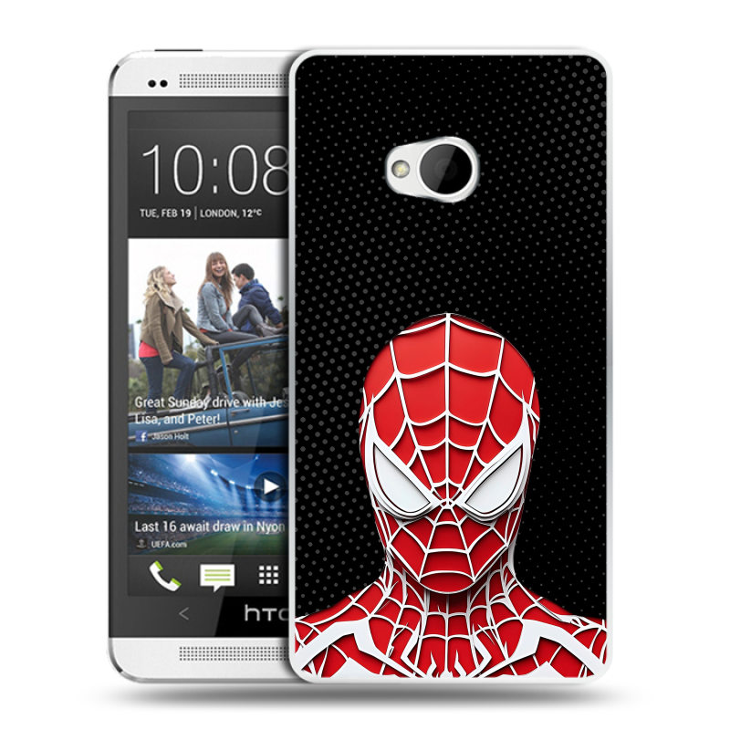 Пластиковый чехол на HTC One (M7) Dual SIM с принтом человек паук spiderman Пластиковый чехол на HTC One (M7) Dual SIM с принтом человек паук spiderman