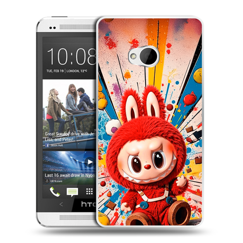 Пластиковый чехол на HTC One (M7) Dual SIM с принтом Labubu Лабубу Пластиковый чехол на HTC One (M7) Dual SIM с принтом Labubu Лабубу