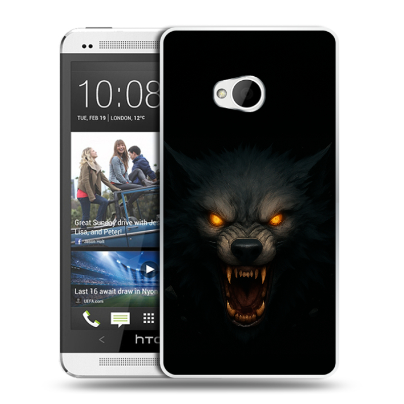 Пластиковый чехол на HTC One (M7) Dual SIM с принтом Волк Пластиковый чехол на HTC One (M7) Dual SIM с принтом Волк