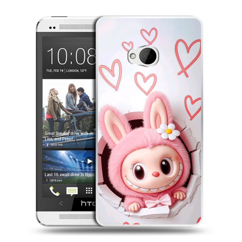 Пластиковый чехол на HTC One (M7) Dual SIM с принтом Labubu Лабубу Пластиковый чехол на HTC One (M7) Dual SIM с принтом Labubu Лабубу