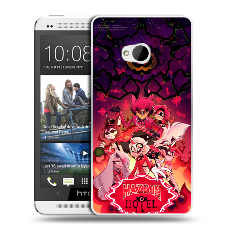 Пластиковый чехол на HTC One (M7) Dual SIM с принтом Hazbin Hotel Отель Хазбин Пластиковый чехол на HTC One (M7) Dual SIM с принтом Hazbin Hotel Отель Хазбин