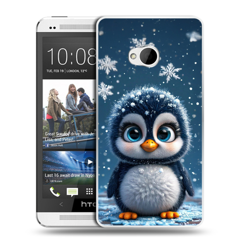 Пластиковый чехол на HTC One (M7) Dual SIM с принтом Новый год Пластиковый чехол на HTC One (M7) Dual SIM с принтом Новый год