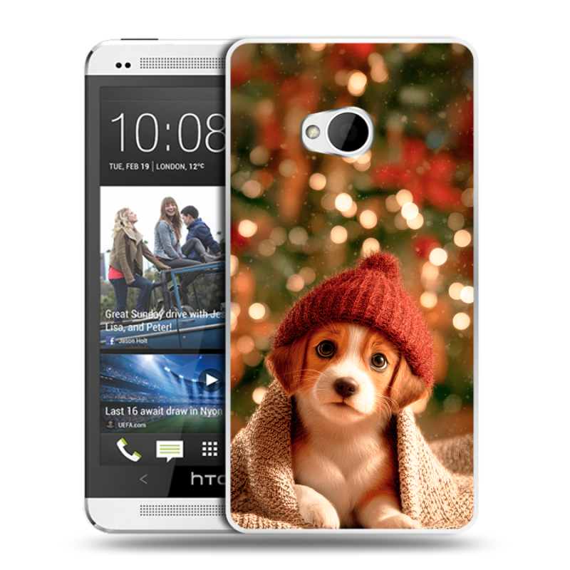 Пластиковый чехол на HTC One (M7) Dual SIM с принтом Новый год Пластиковый чехол на HTC One (M7) Dual SIM с принтом Новый год