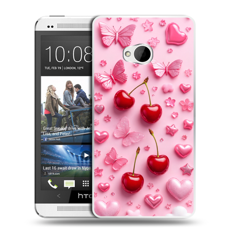 Пластиковый чехол на HTC One (M7) Dual SIM с принтом для девочек Пластиковый чехол на HTC One (M7) Dual SIM с принтом для девочек