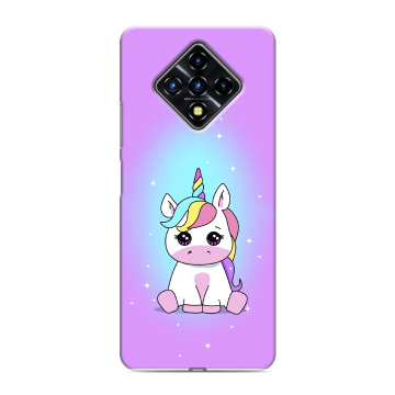 Силиконовый противоударный чехол на Infinix Zero 8 с принтом Единорог