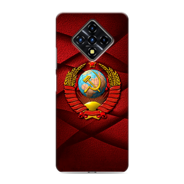 Силиконовый противоударный чехол на Infinix Zero 8 с принтом Герб СССР