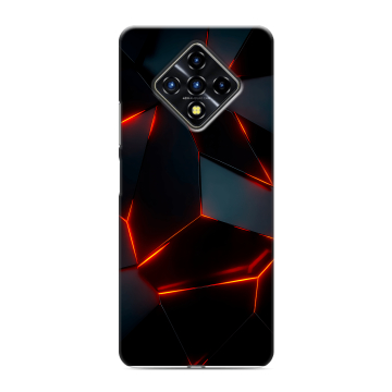 Силиконовый противоударный чехол на Infinix Zero 8 с принтом Яркие абстракции