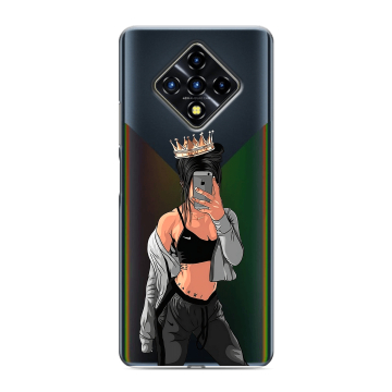 Силиконовый противоударный чехол на Infinix Zero 8 с принтом Женские принты