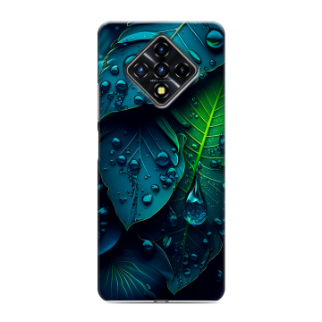 Силиконовый противоударный чехол на Infinix Zero 8 с принтом Листья