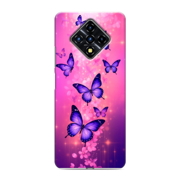 Силиконовый противоударный чехол на Infinix Zero 8 с принтом Бабочки