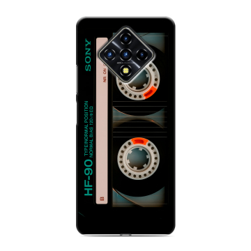 Силиконовый противоударный чехол на Infinix Zero 8 с принтом Кассета