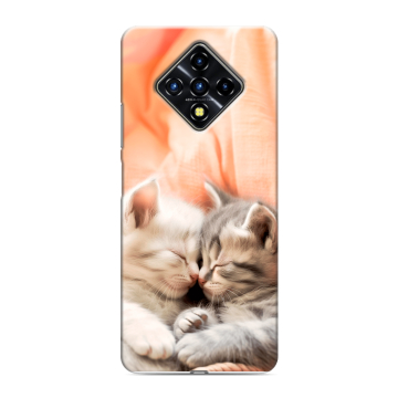 Силиконовый противоударный чехол на Infinix Zero 8 с принтом Котята Силиконовый противоударный чехол на Infinix Zero 8 с принтом Котята