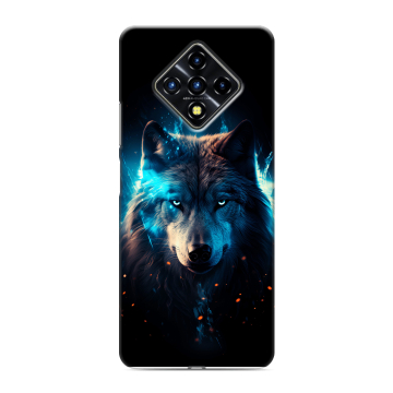 Силиконовый противоударный чехол на Infinix Zero 8 с принтом Волк ночной Силиконовый противоударный чехол на Infinix Zero 8 с принтом Волк ночной